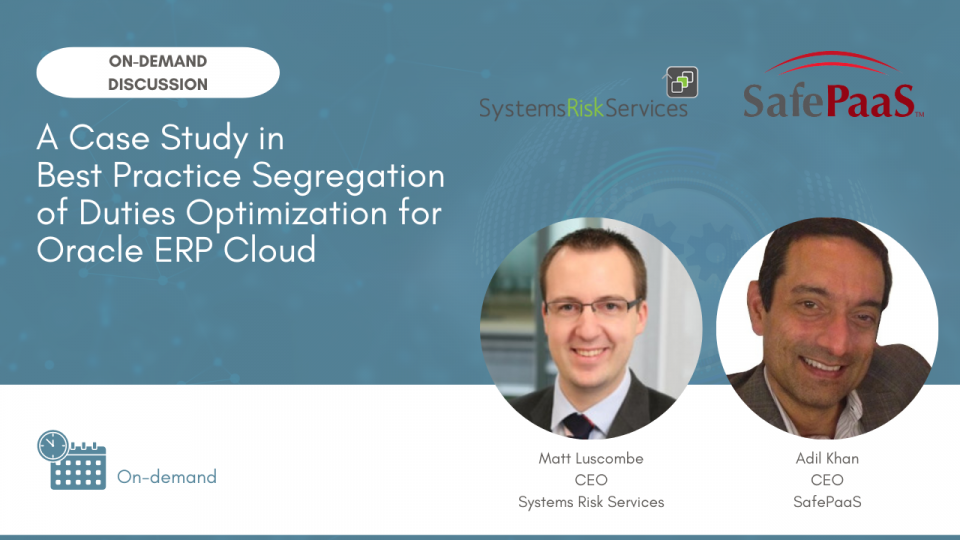 Segregation of Duties for Oracle ERP Cloud
