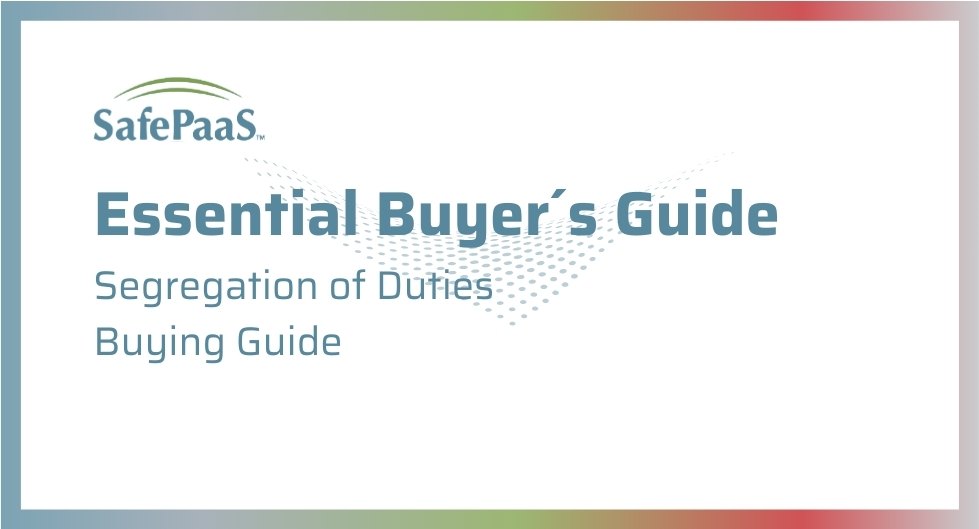 Buyer´s guide for Segregation of duties
