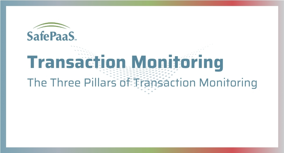 Three pillars of transaction monitoring