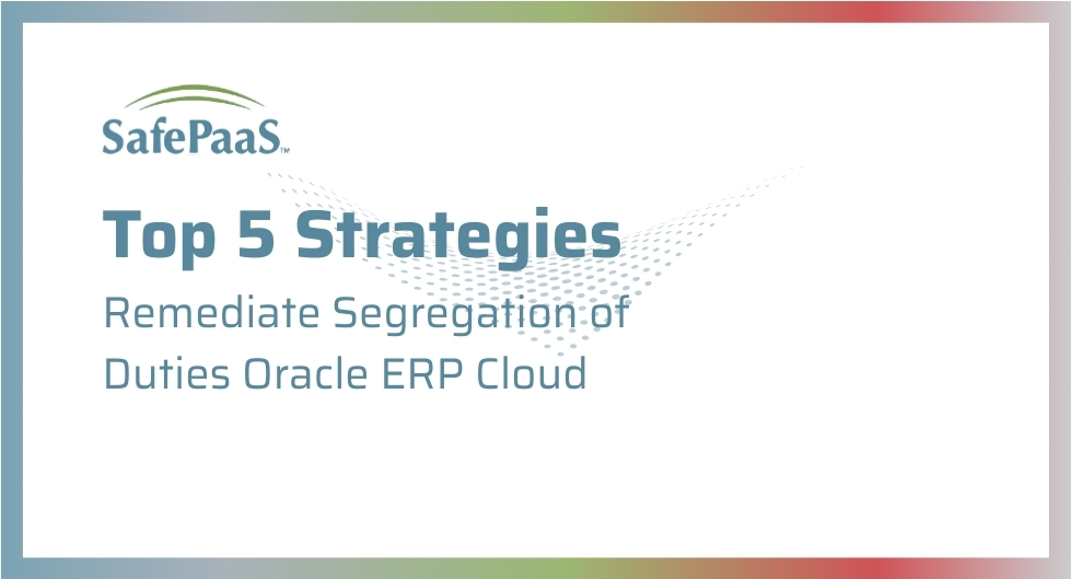 Top 5 strategies SoD ERP Cloud