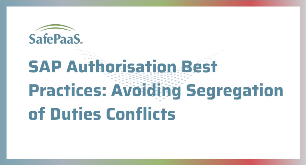 SAP Authorisation Best Practices