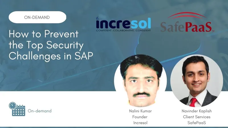 Top challenges SAP security