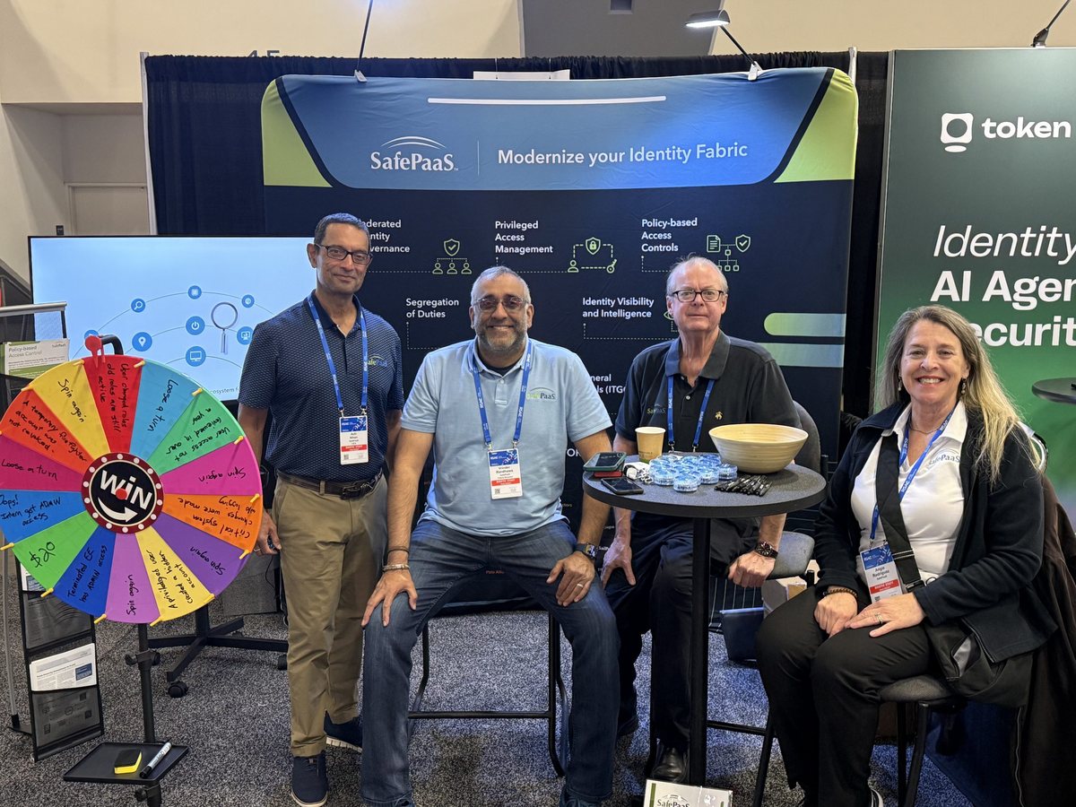 SafePaaS team at their RSAC conference booth
